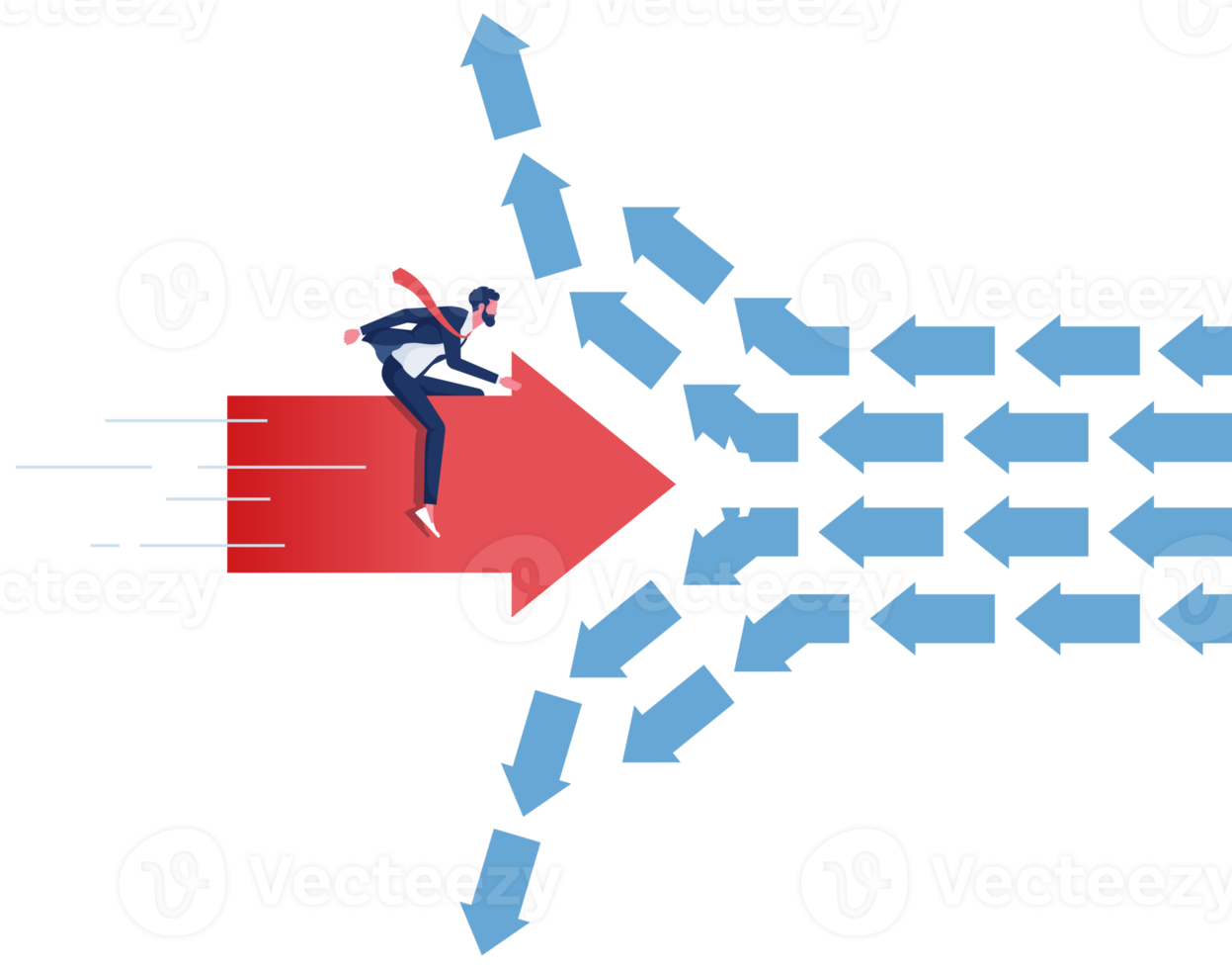 Difference innovation conceptOne different direction in the arrow