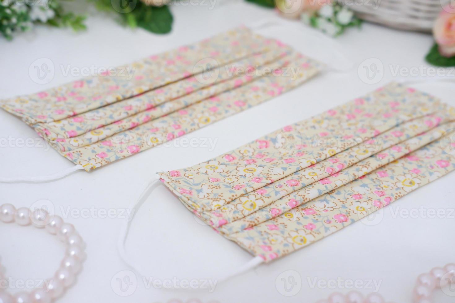 beautiful patterned masks as a background photo