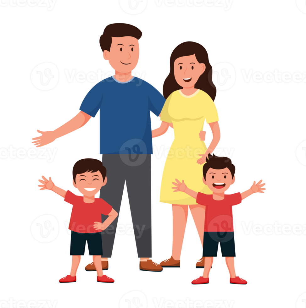 Happy family. family with children together png