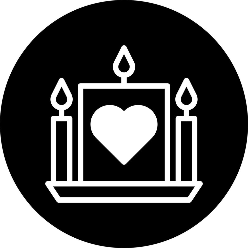 icono de vela relleno estilo blanco negro ilustración de san valentín elemento vectorial y símbolo perfecto. vector