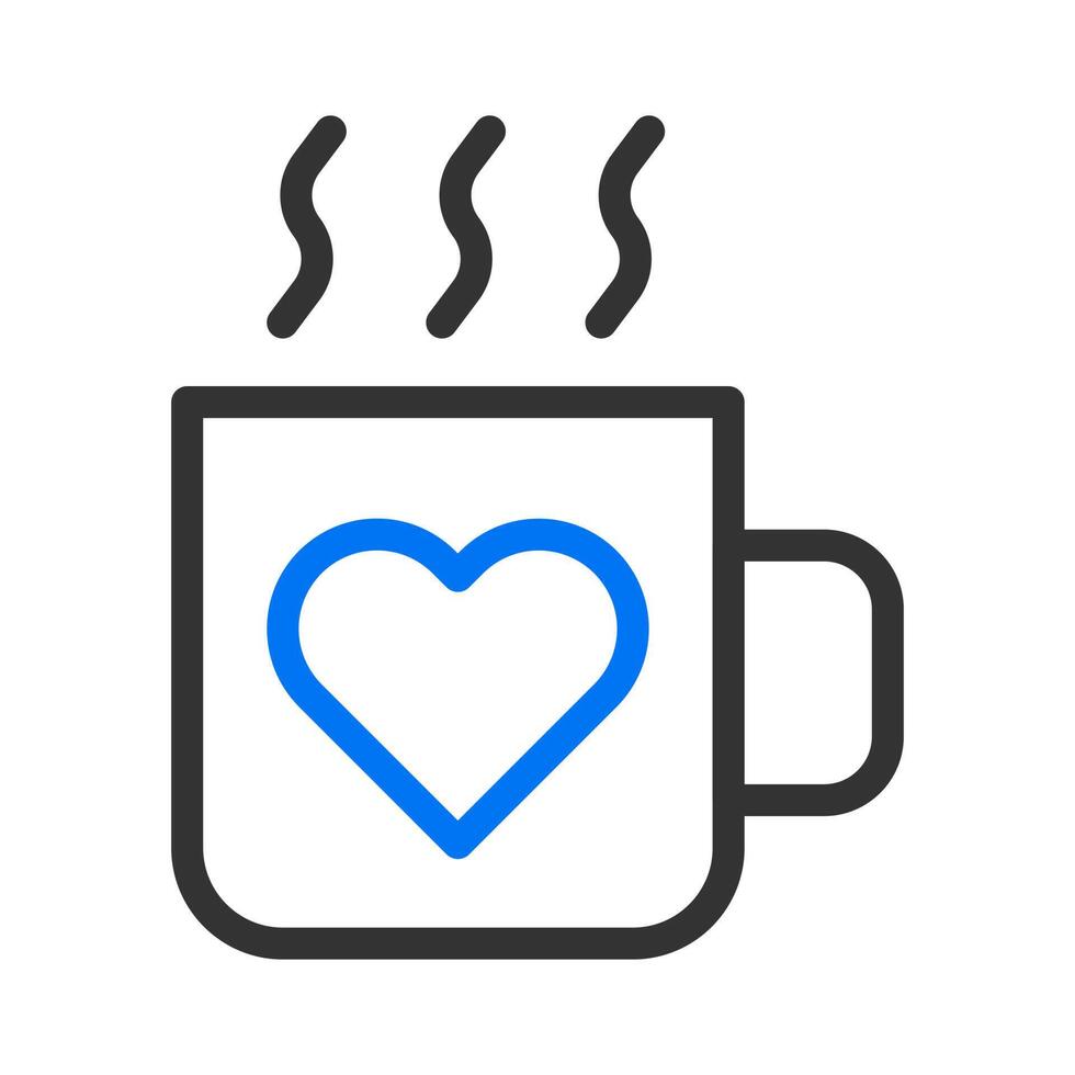 cup icon blue grey style valentine illustration vector element and symbol perfect.