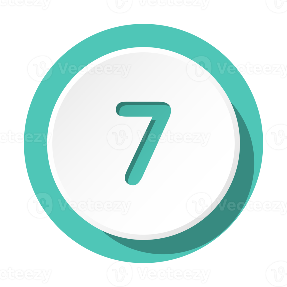Bullet with number 7 png