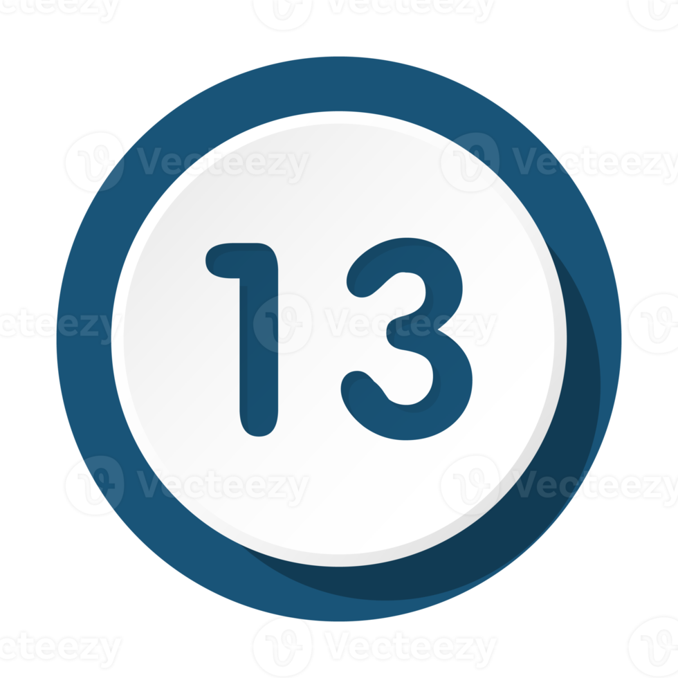 Bullet with number 13 png