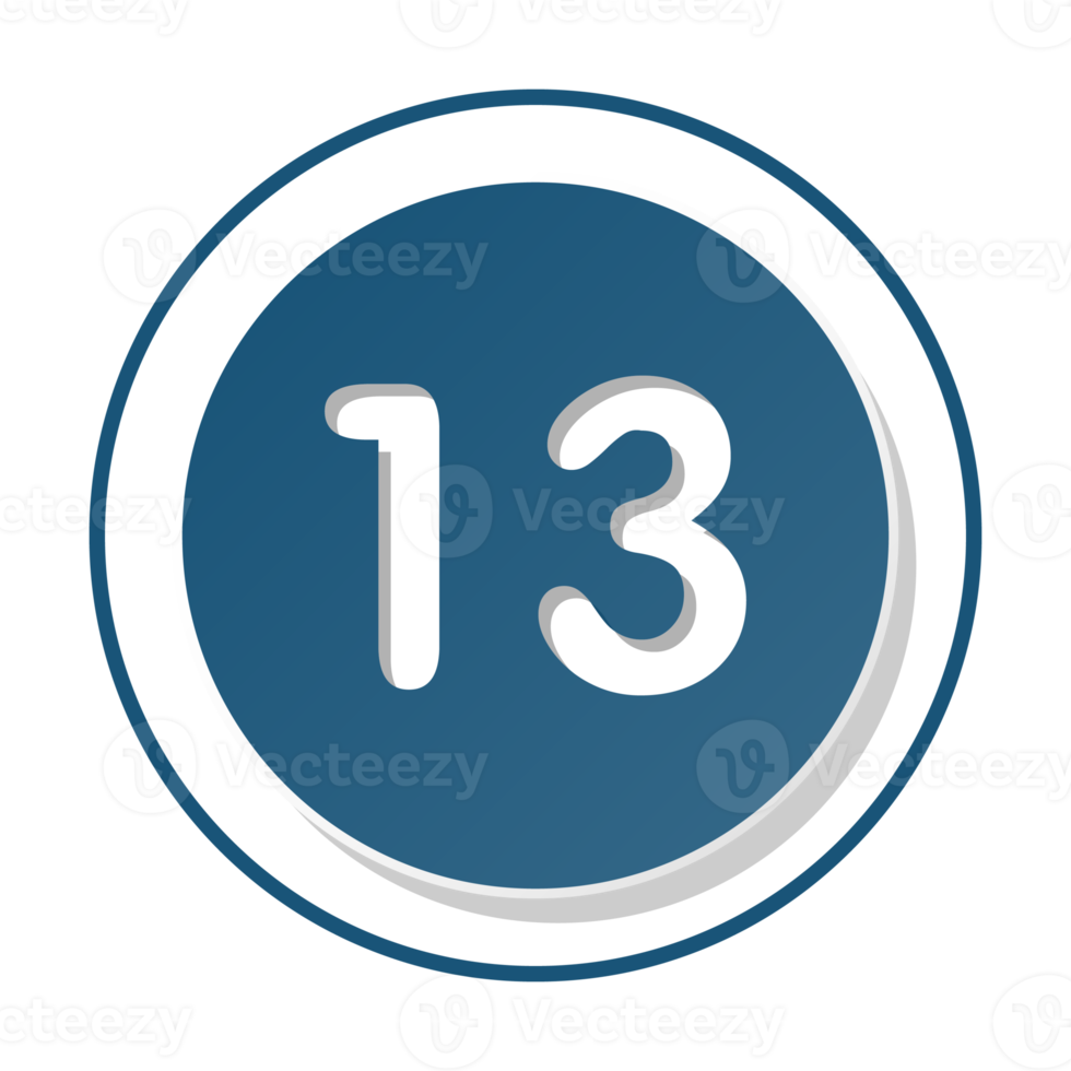 Bullet with number 13 png