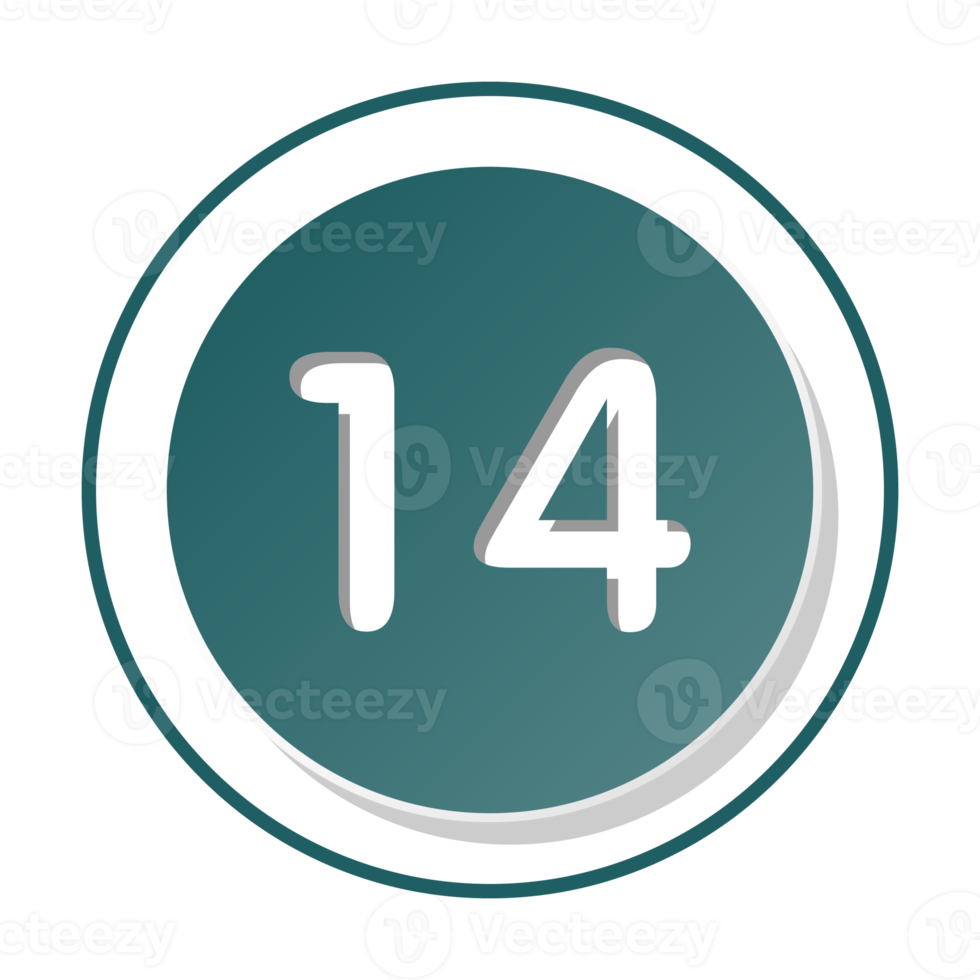 Bullet with number 14 png