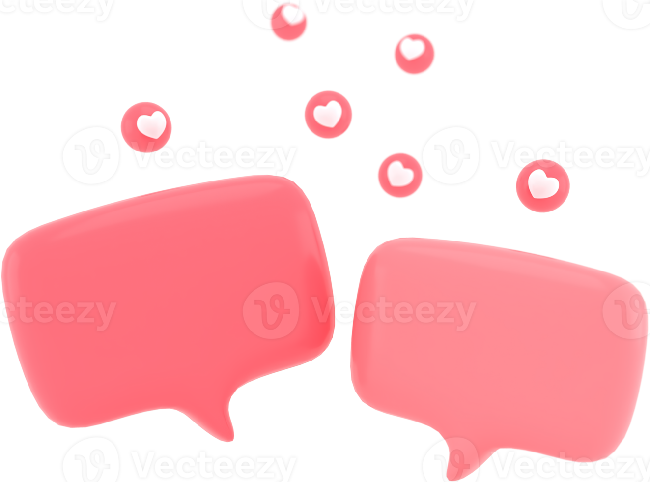 access element for Valentine's Day and Mother's Day greeting card, 3D rendering of celebrations on special days png