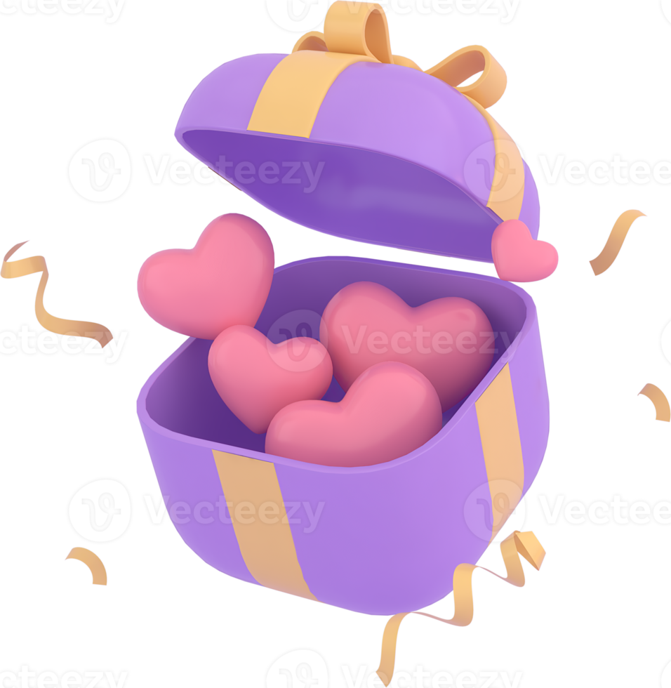 zugangselement für valentinstag und muttertagsgrußkarte, 3d-darstellung von feierlichkeiten an besonderen tagen. png