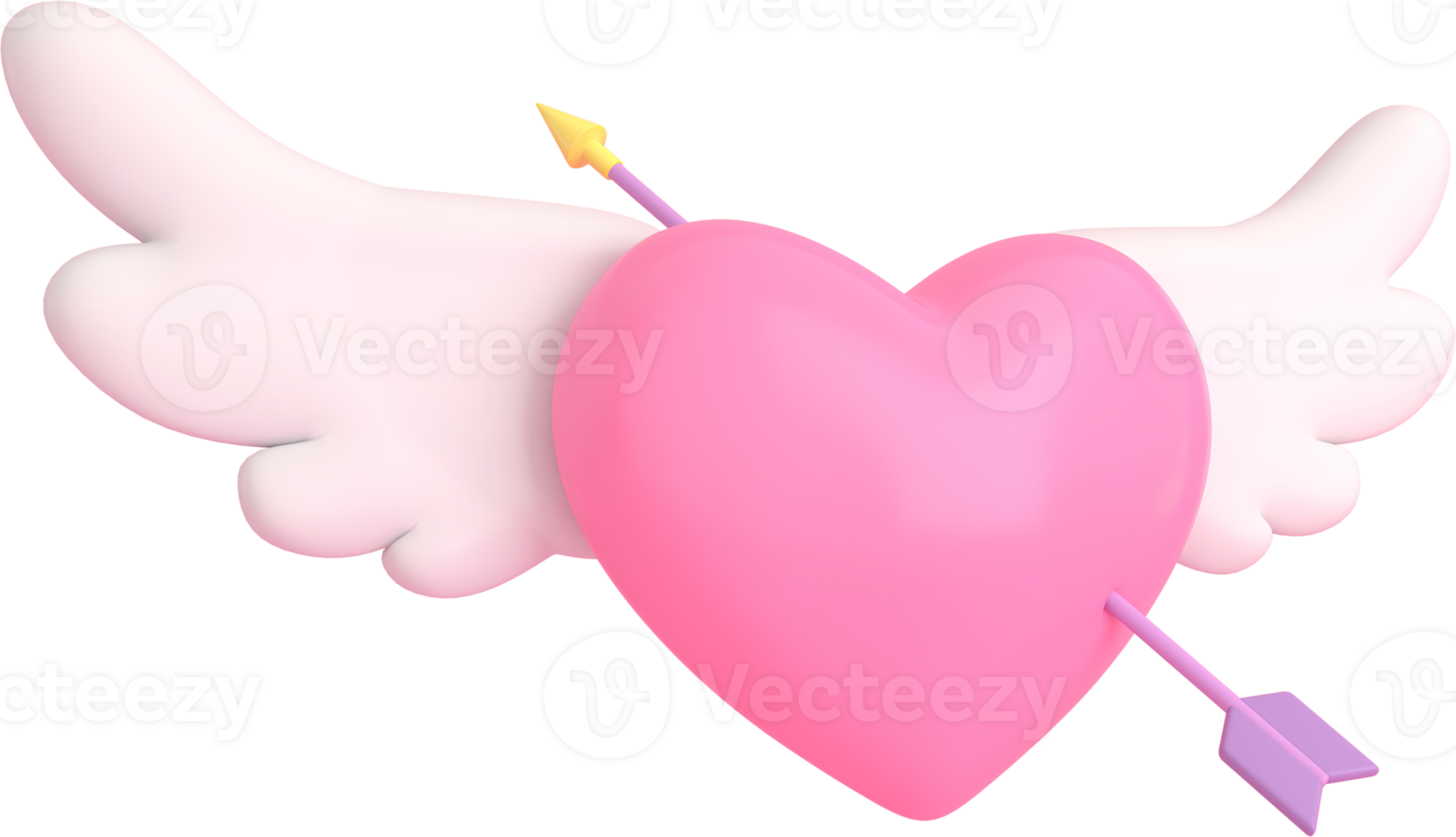 toegang element voor Valentijnsdag dag en moeder dag groet kaart, 3d renderen van vieringen Aan speciaal dagen. png