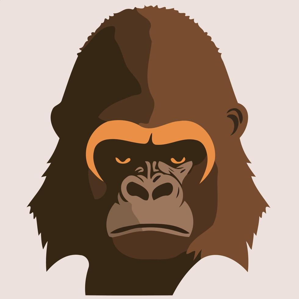 animal cabeza mamífero primate gorila vector