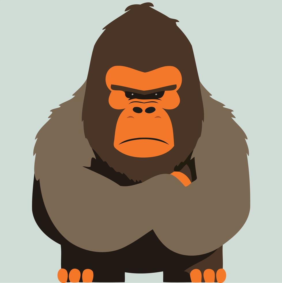 animal head mammal primate gorilla vector