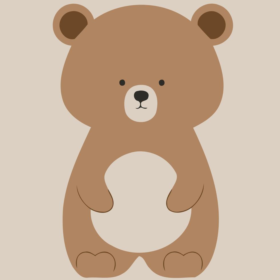 oso pardo mamífero animal cuerpo vector