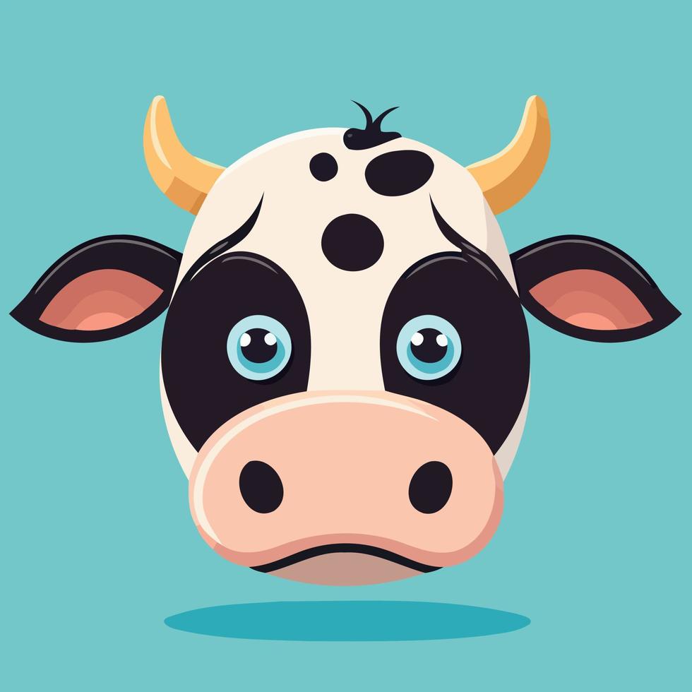 cow mammal animal head vector