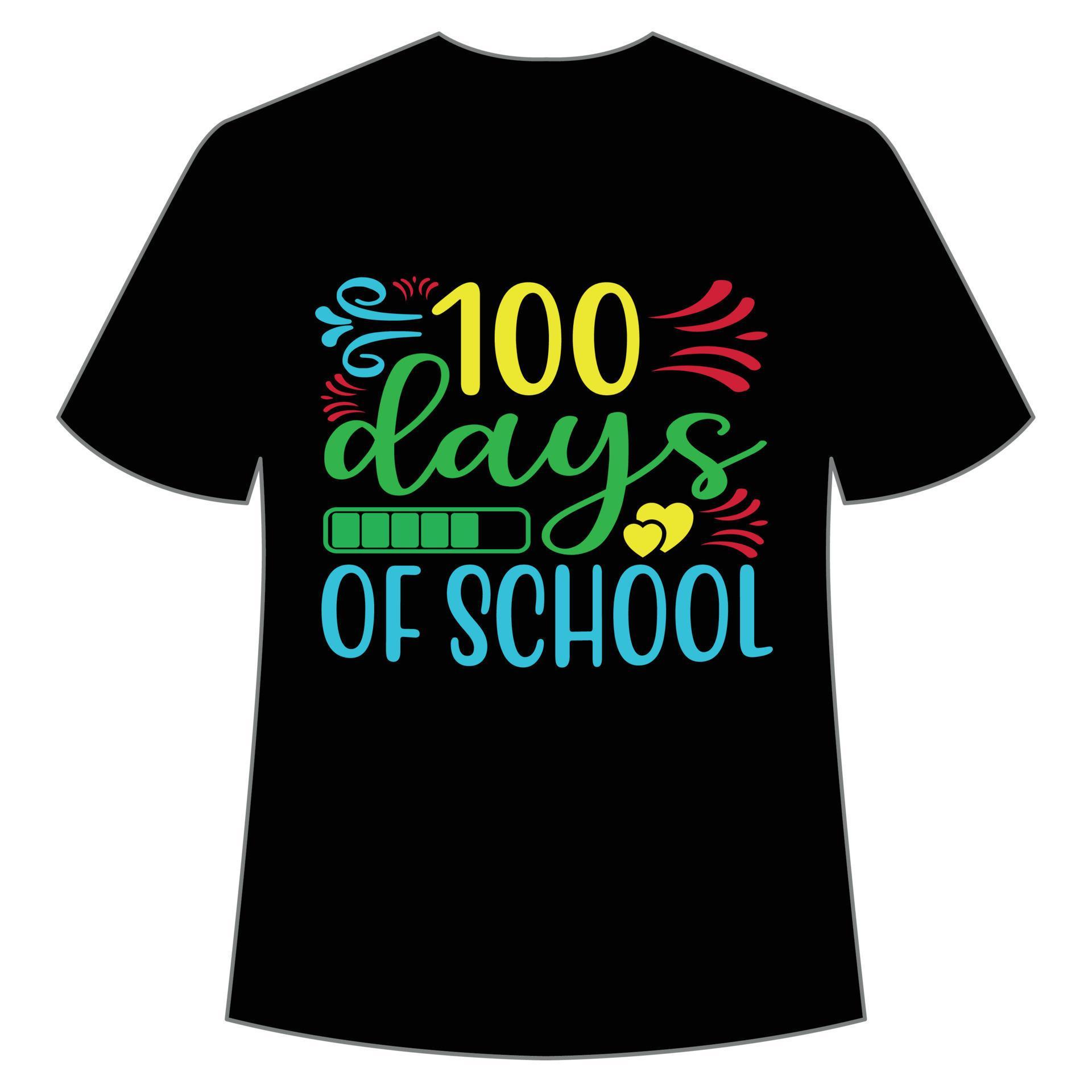 100 days of school tshirt Happy back to school day shirt print template, typography design for