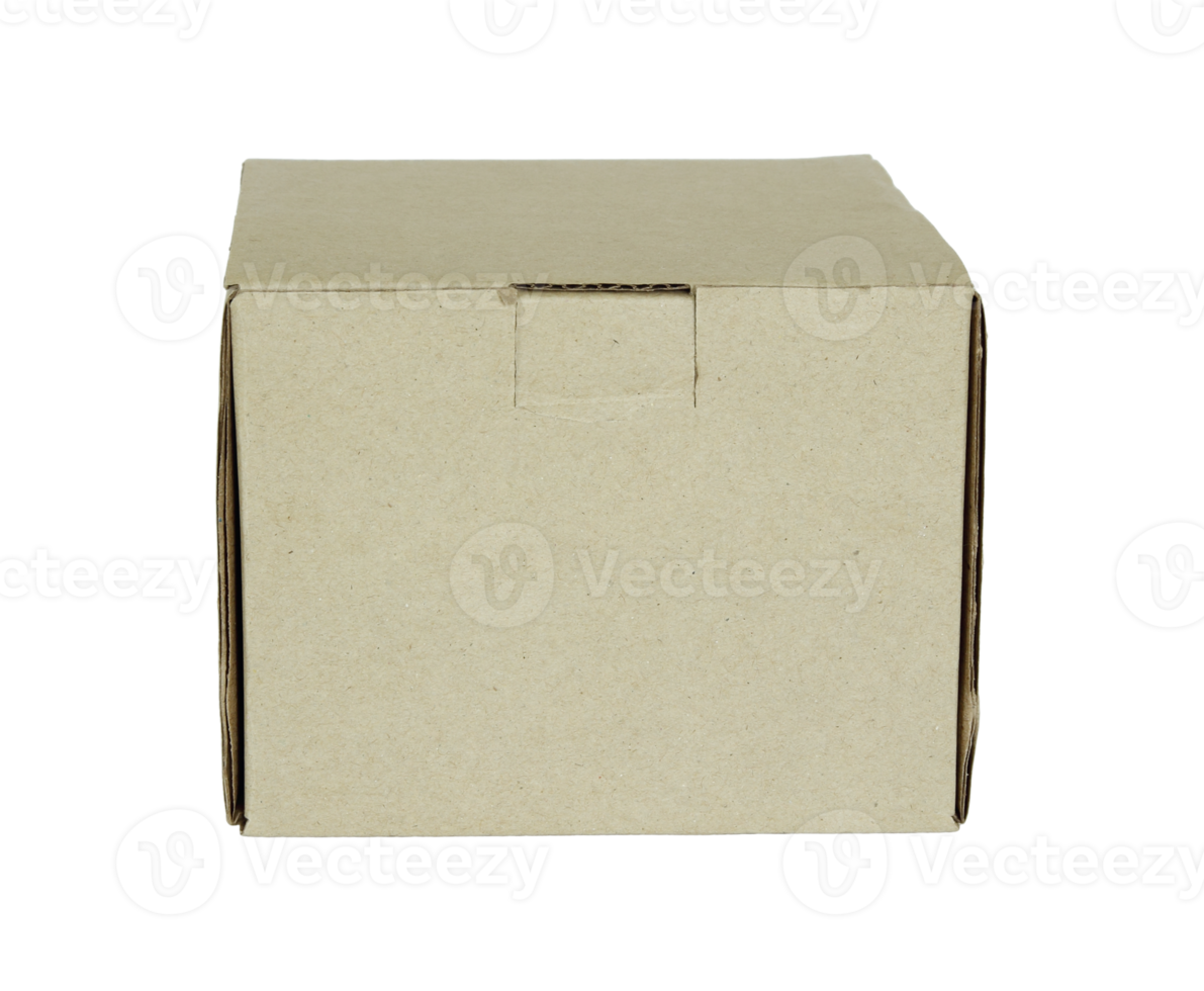 Blank cardboard box isolated with clipping path for mockup png