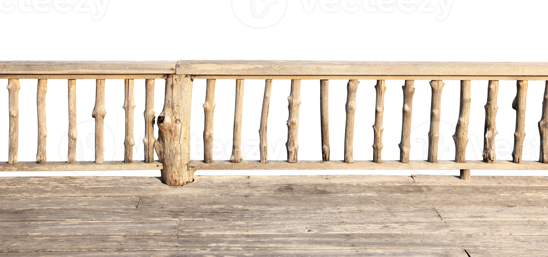 wooden terrace isolated with clipping path png