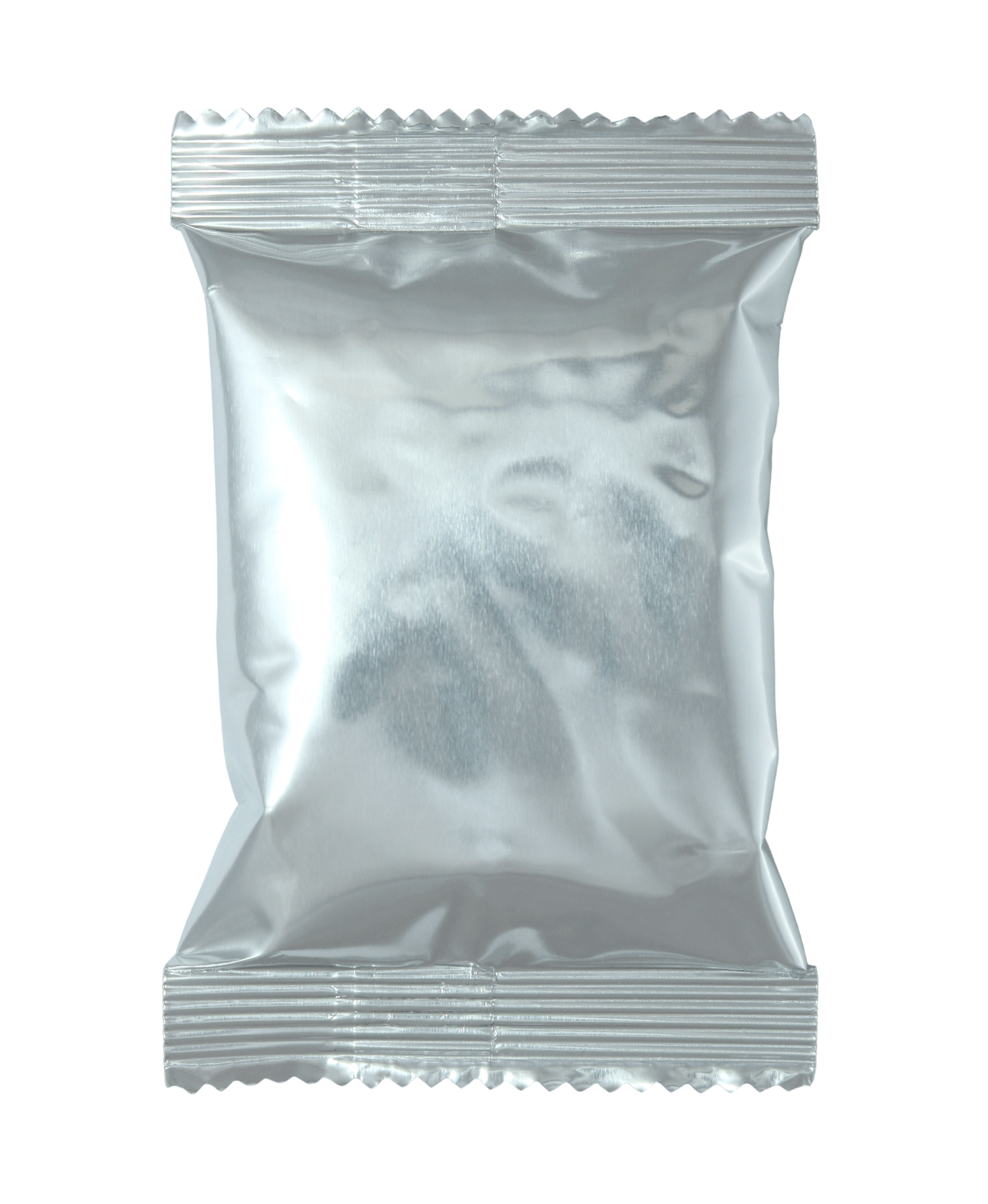 Foil package bag isolated with clipping path for mockup 19039810 PNG