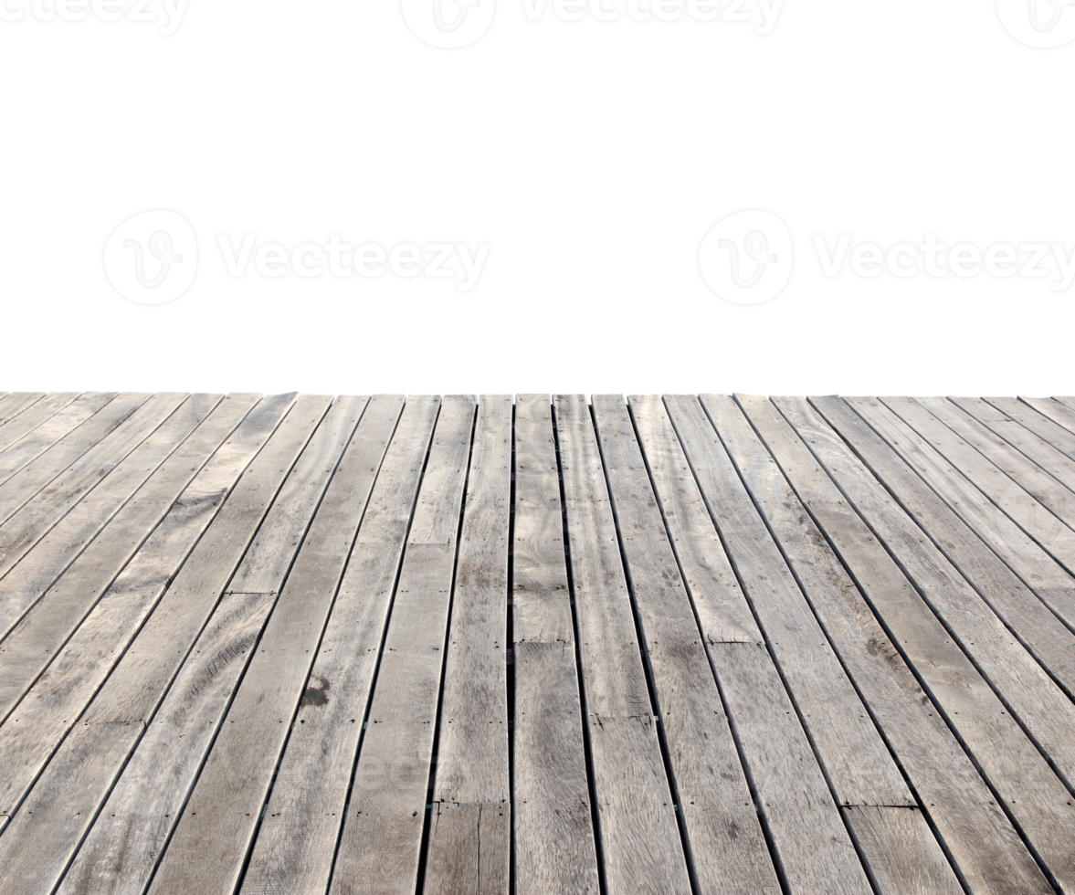 empty wooden floor isolated with clipping path png