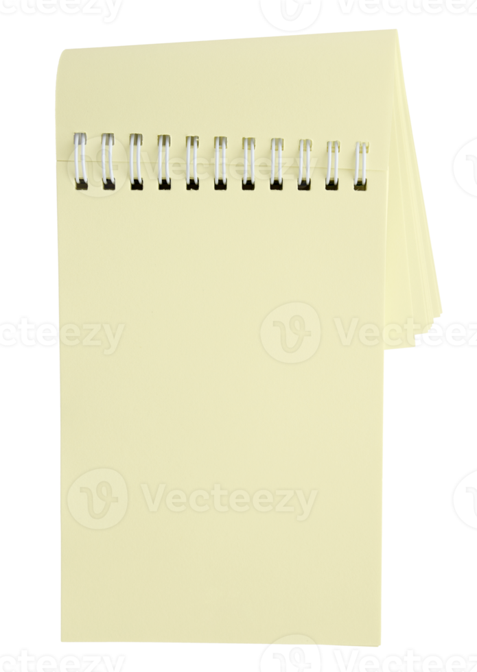 blank notepad isolated with clipping path for mockup png