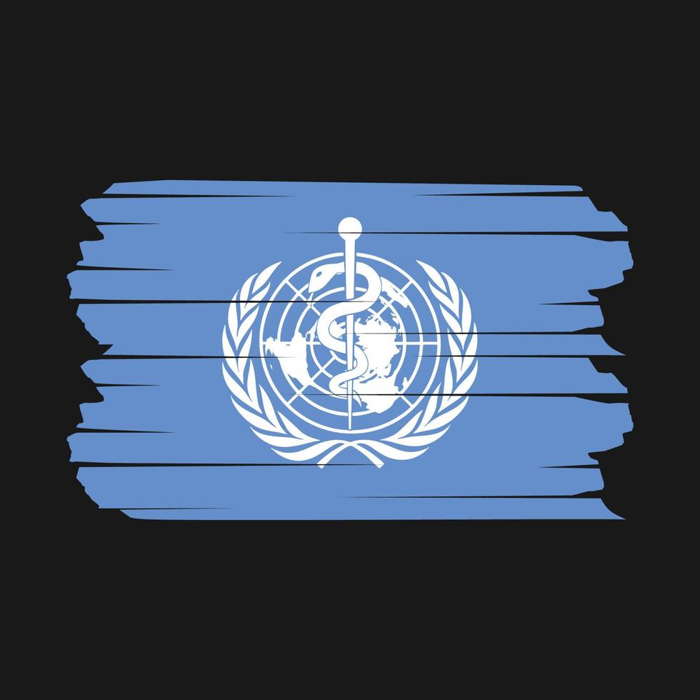 WHO Flag Brush vector
