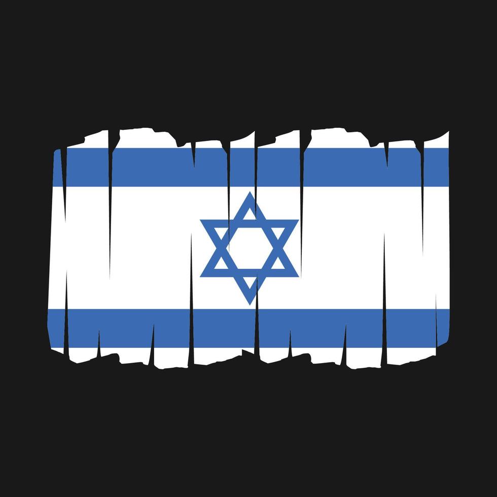 Israel Flag Brush vector