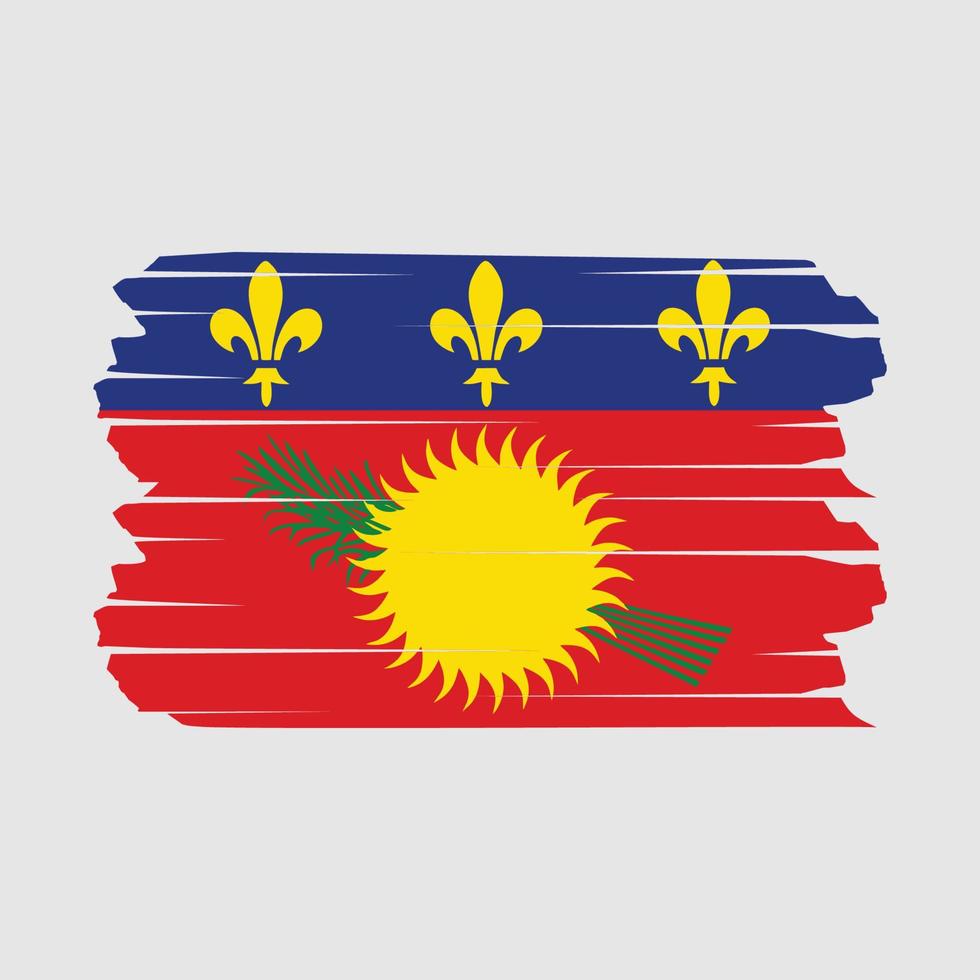 Guadeloupe Flag Brush vector