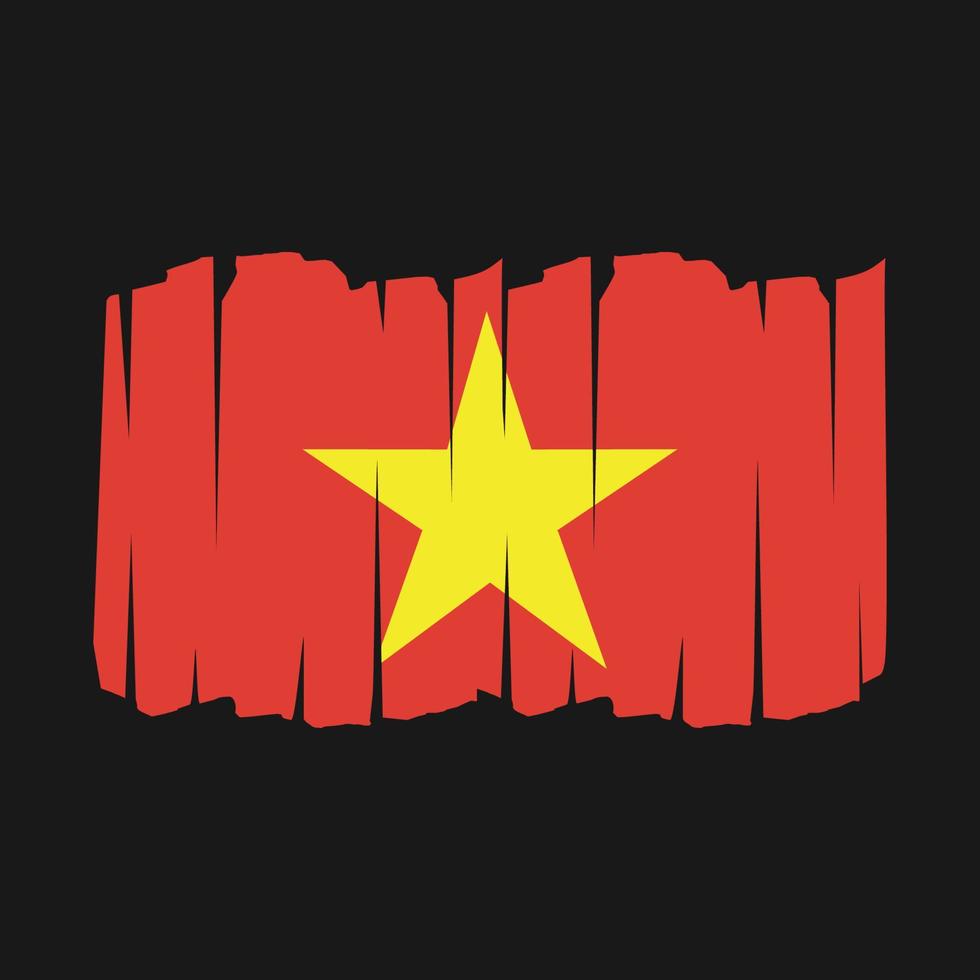 Vietnam Flag Brush vector