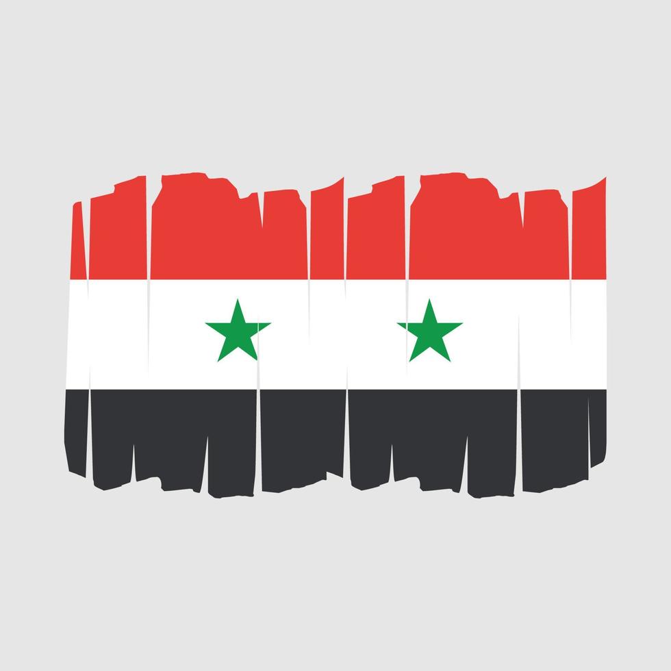 Syria Flag Brush vector