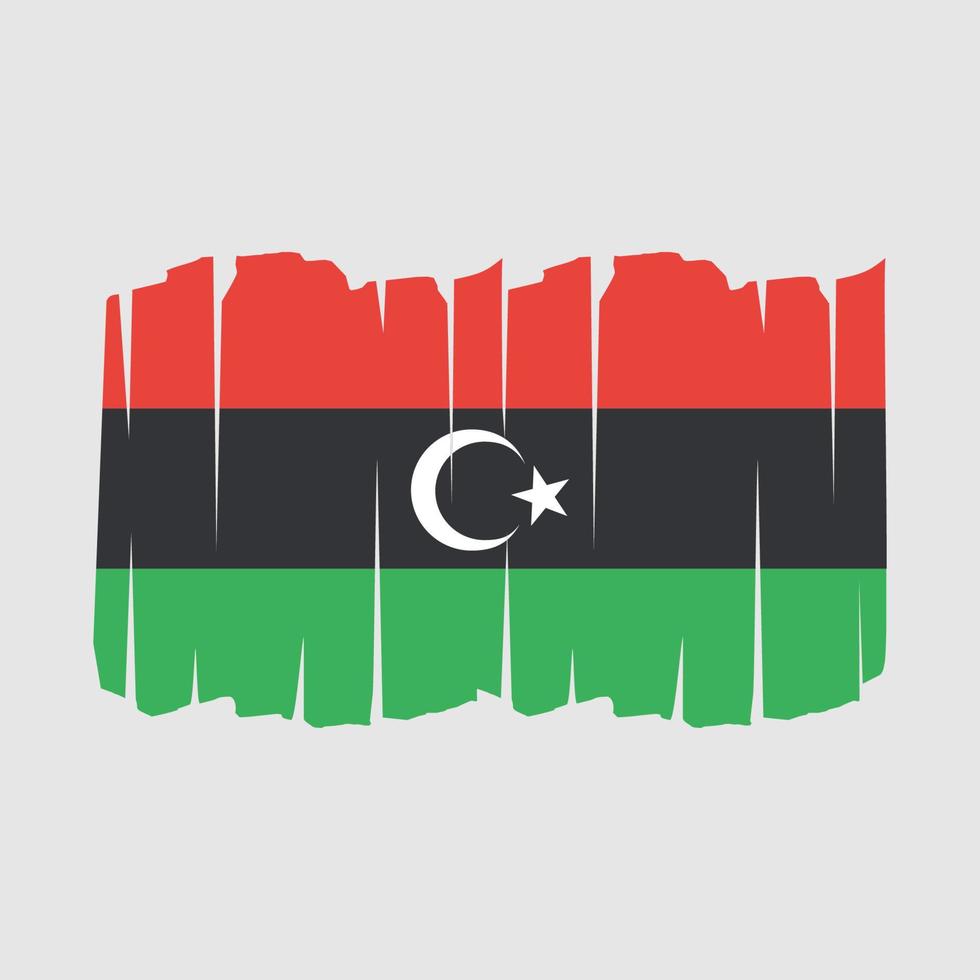 Libya Flag Brush vector