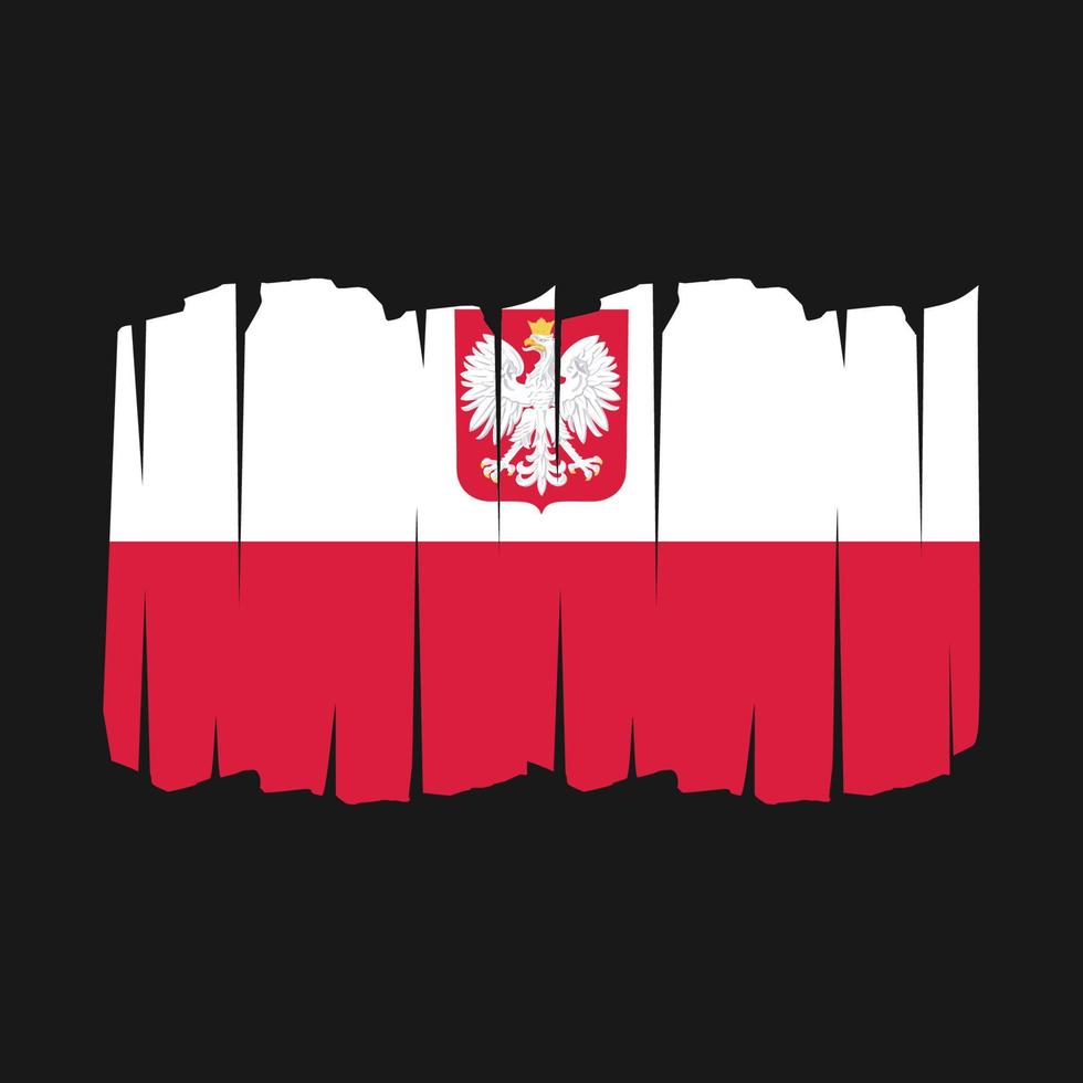 Poland Flag Brush vector