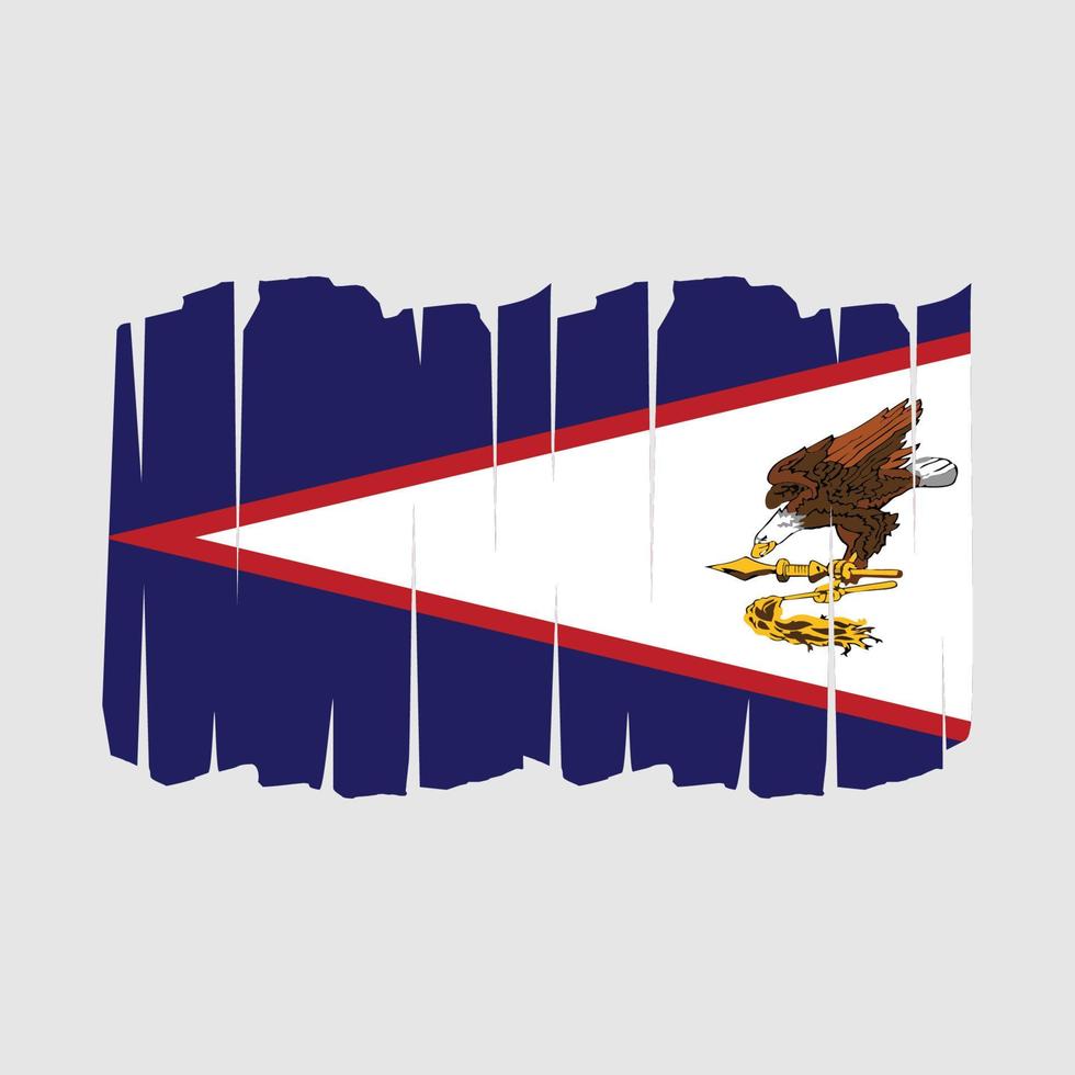 American Samoa Flag Brush vector