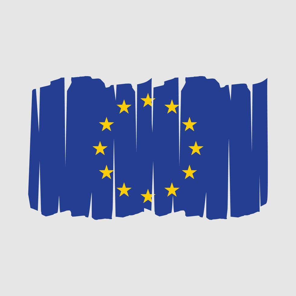 cepillo de bandera europea vector