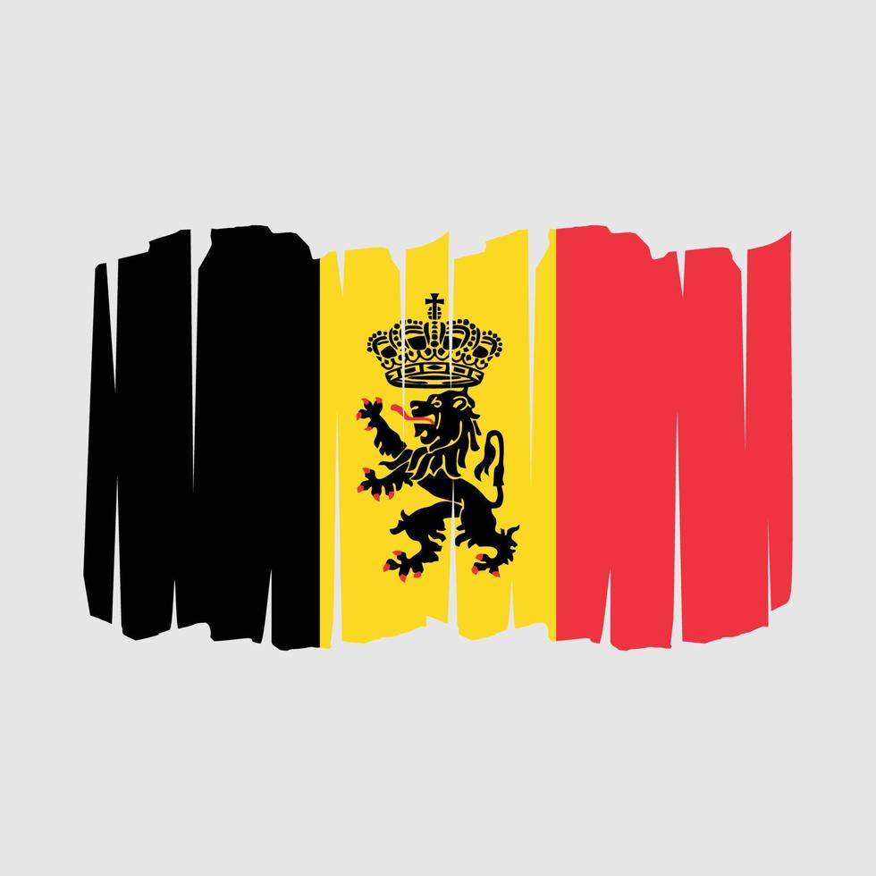 Belgium Flag Brush vector