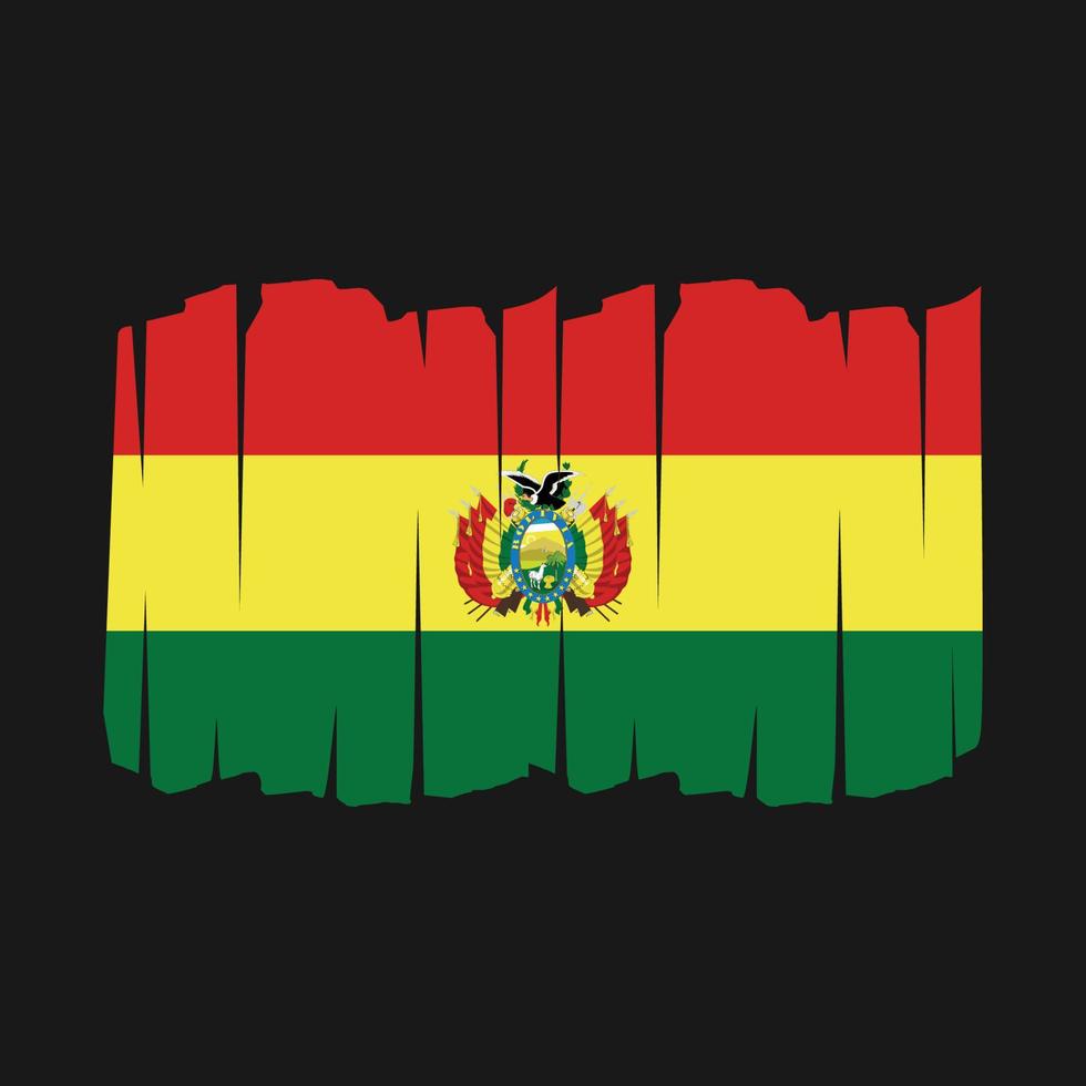 cepillo de bandera de bolivia vector