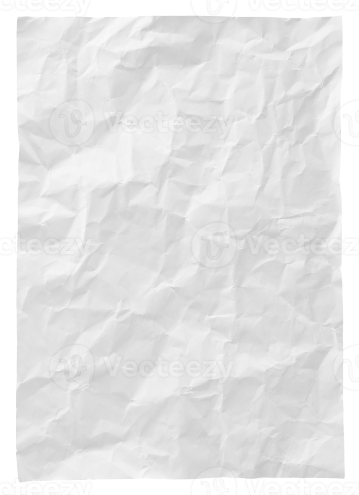 bianca spiegazzato carta isolato con ritaglio sentiero per modello png