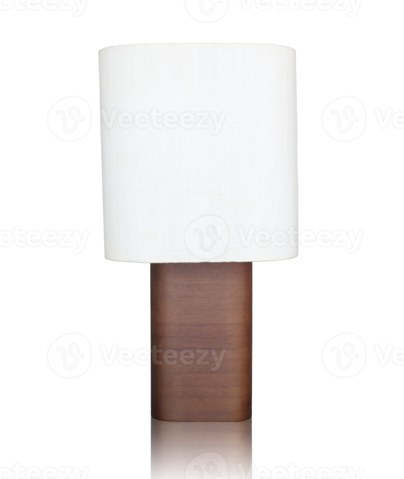 white table lamp isolated with reflect floor png
