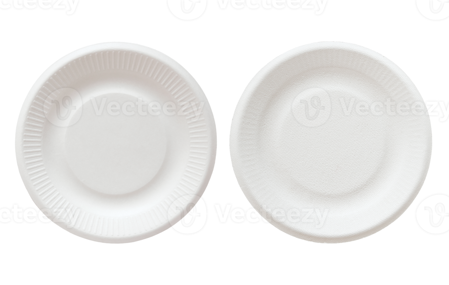 white disposable plate isolated with clipping path png