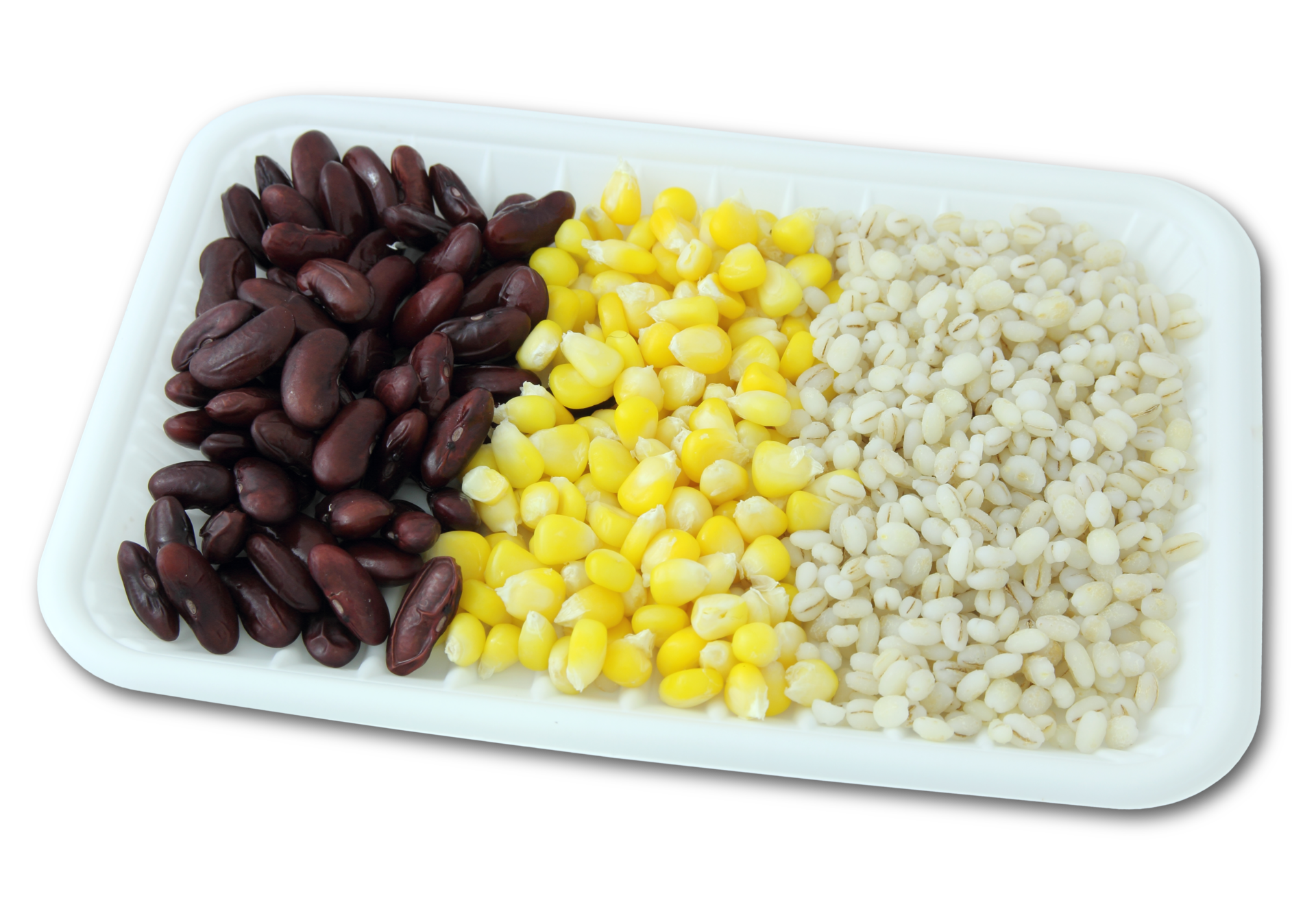 Cereal grains and seeds in the package isolated with clipping path