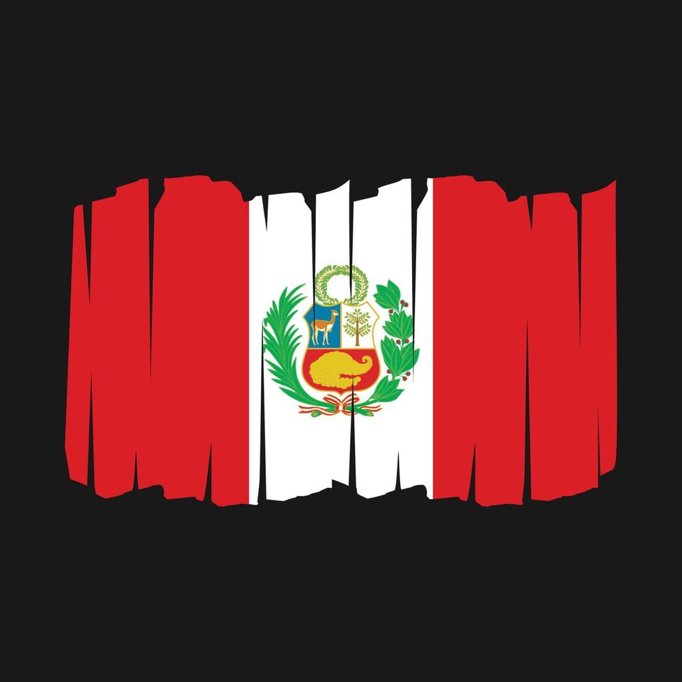 cepillo de bandera de perú vector