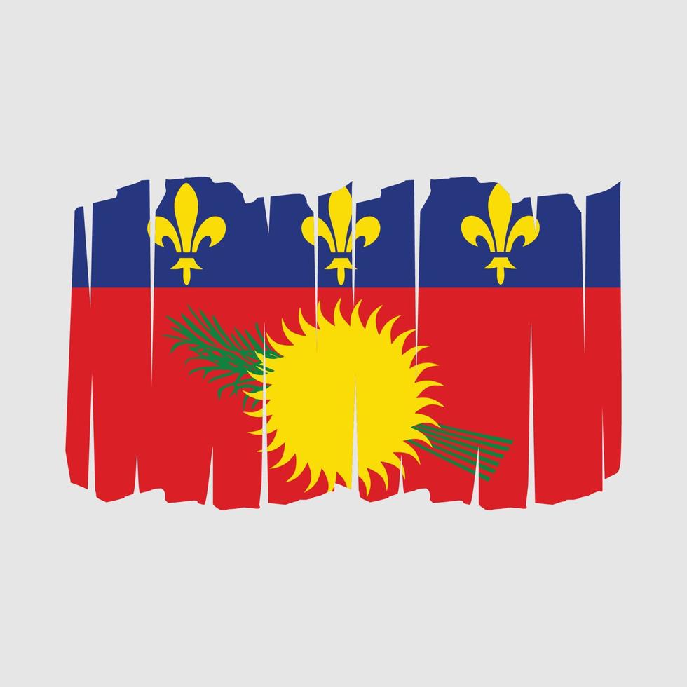 Guadeloupe Flag Brush vector