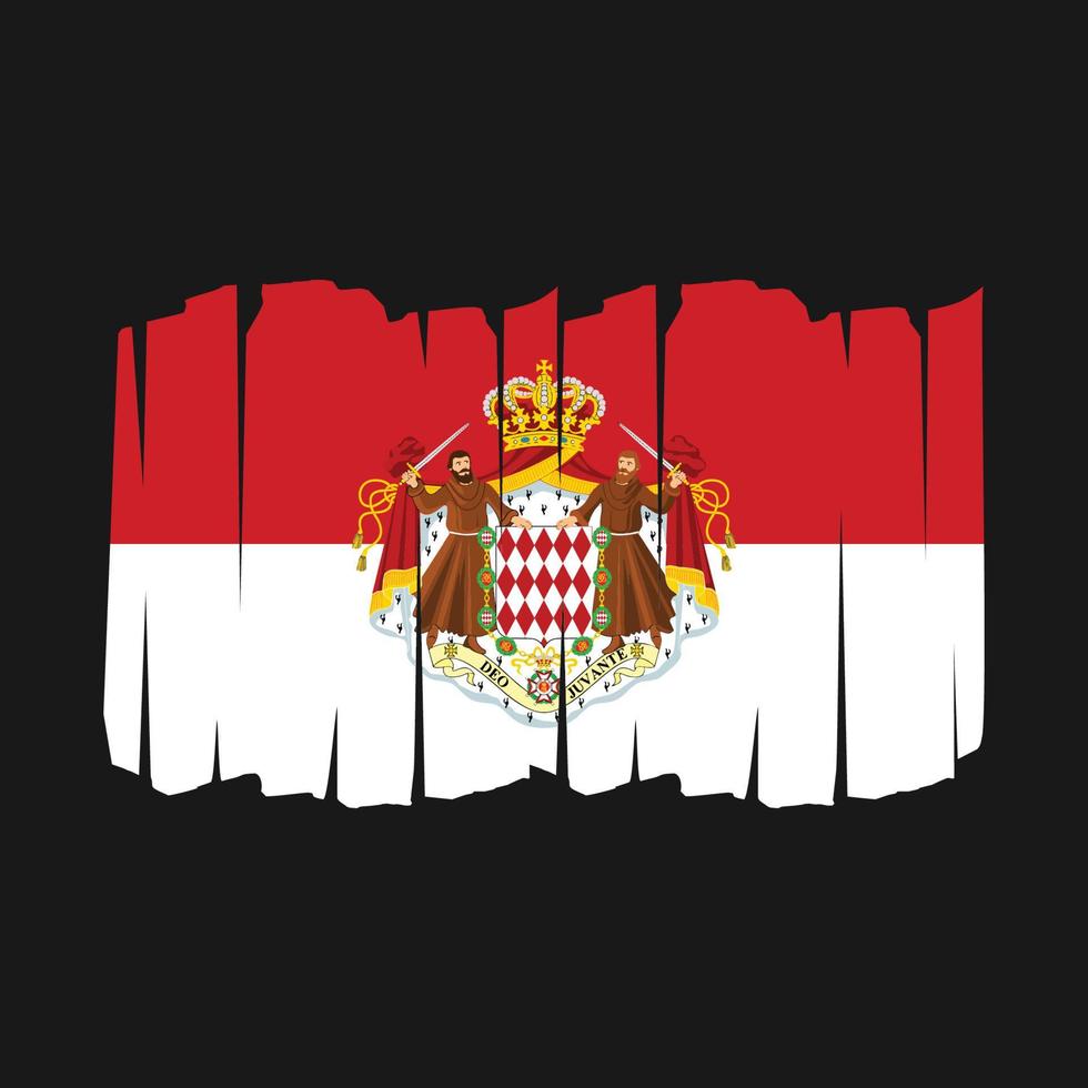 Monaco Flag Brush vector