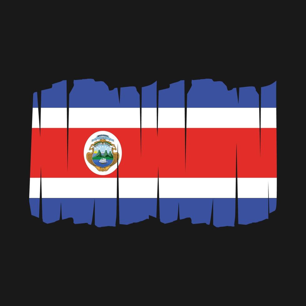 Costa Rica Flag Brush vector