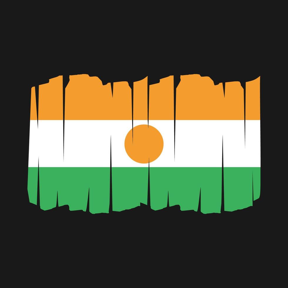 Niger Flag Brush vector