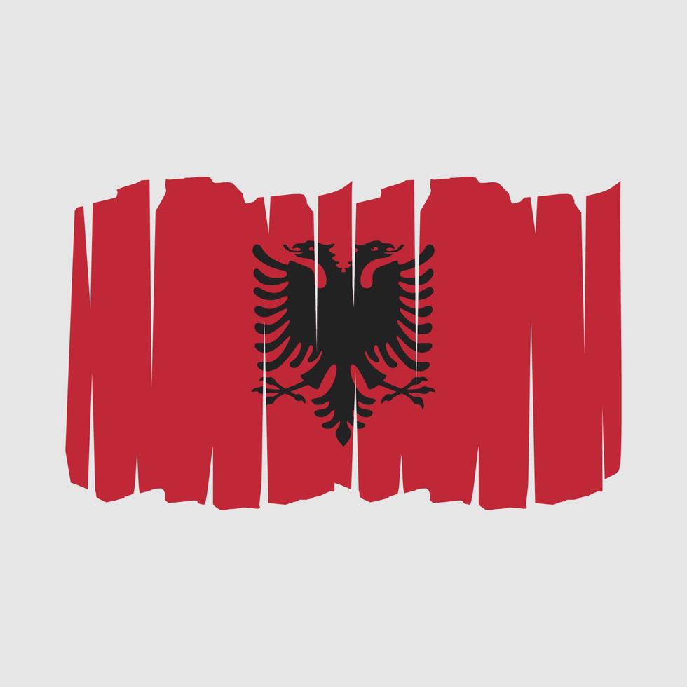 Albania Flag Brush vector