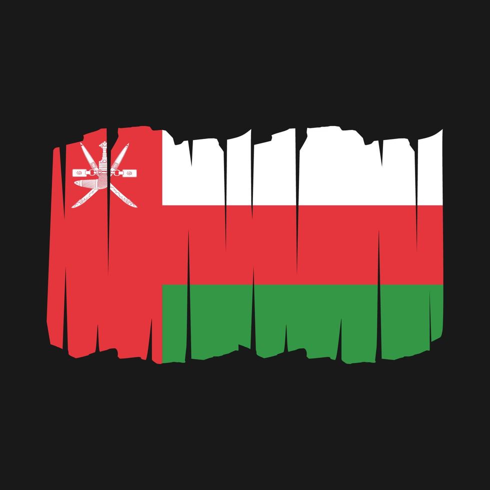 Oman Flag Brush vector