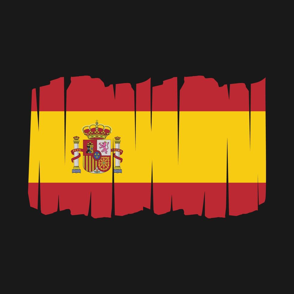 Spain Flag Brush vector