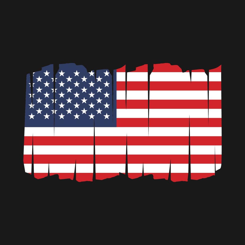 American Flag Brush vector