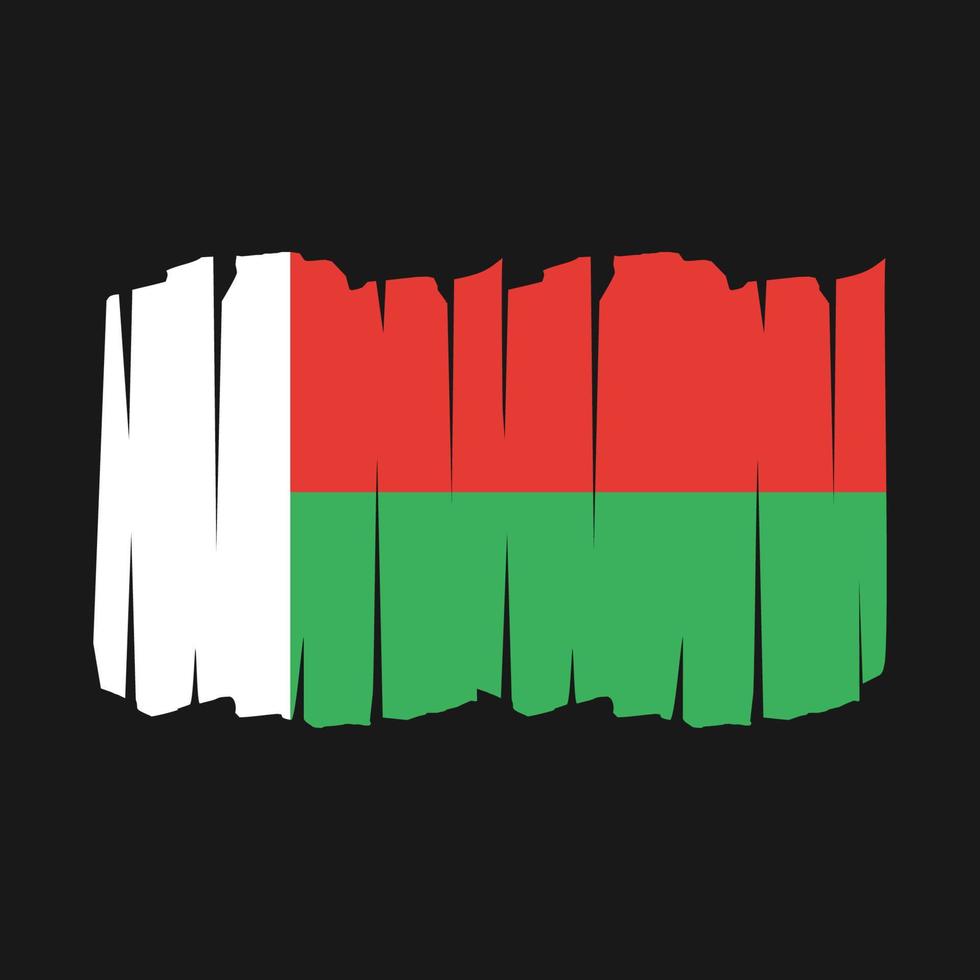 Madagascar Flag Brush vector