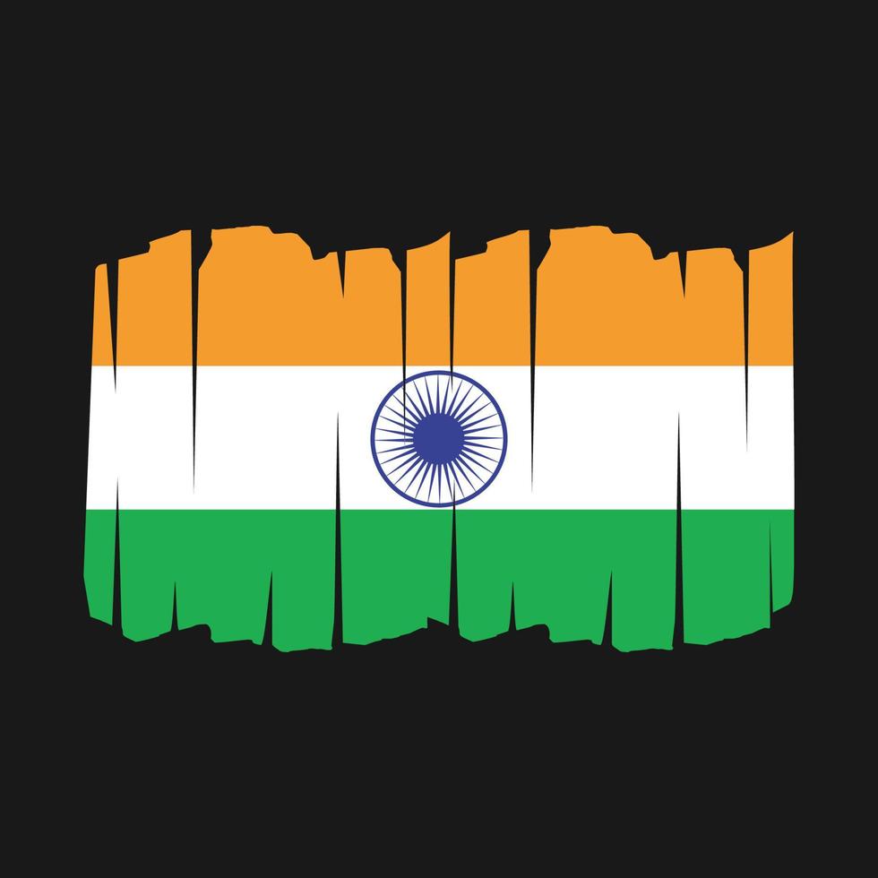 India Flag Brush vector