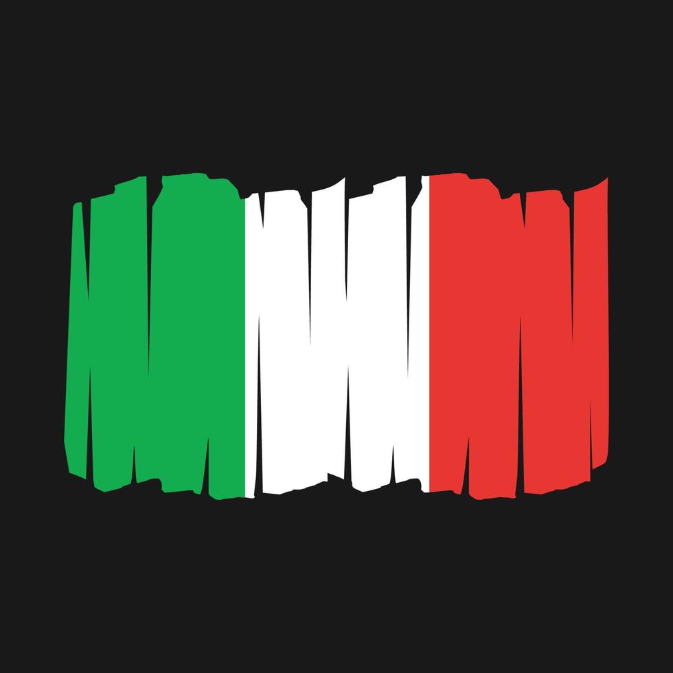 Italy Flag Brush vector