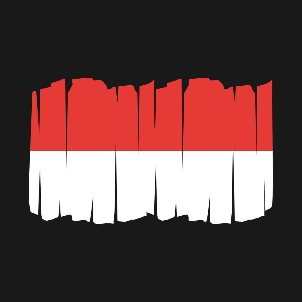 Indonesia Flag Brush vector